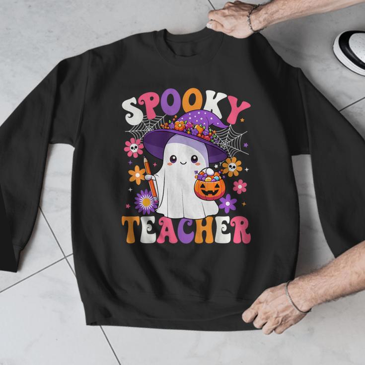 Spooky Teacher Halloween Cute Halloween Teacher Ghost Men Graphic Sweatshirt, funny design