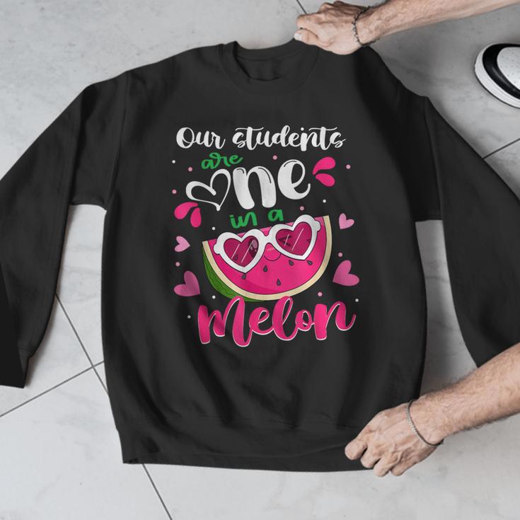 Our Students Are One In A Melon Teacher Watermelon Summer Men Graphic Sweatshirt, funny design Our Students Are One In A Melon Teacher Watermelon Summer Men Graphic Sweatshirt, funny design