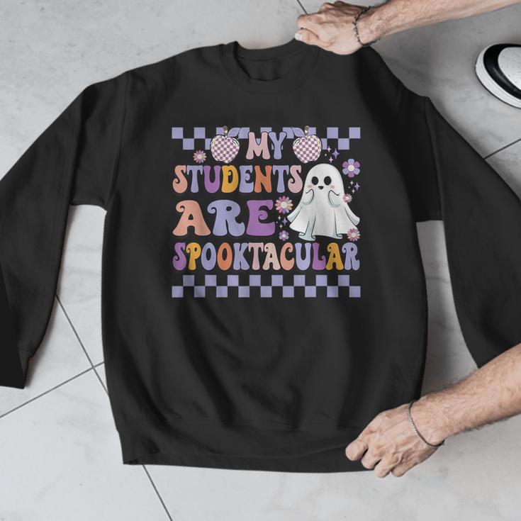 My Students Are Spooktacular Teacher Halloween Vibes Men Graphic Sweatshirt, funny design My Students Are Spooktacular Teacher Halloween Vibes Men Graphic Sweatshirt, funny design