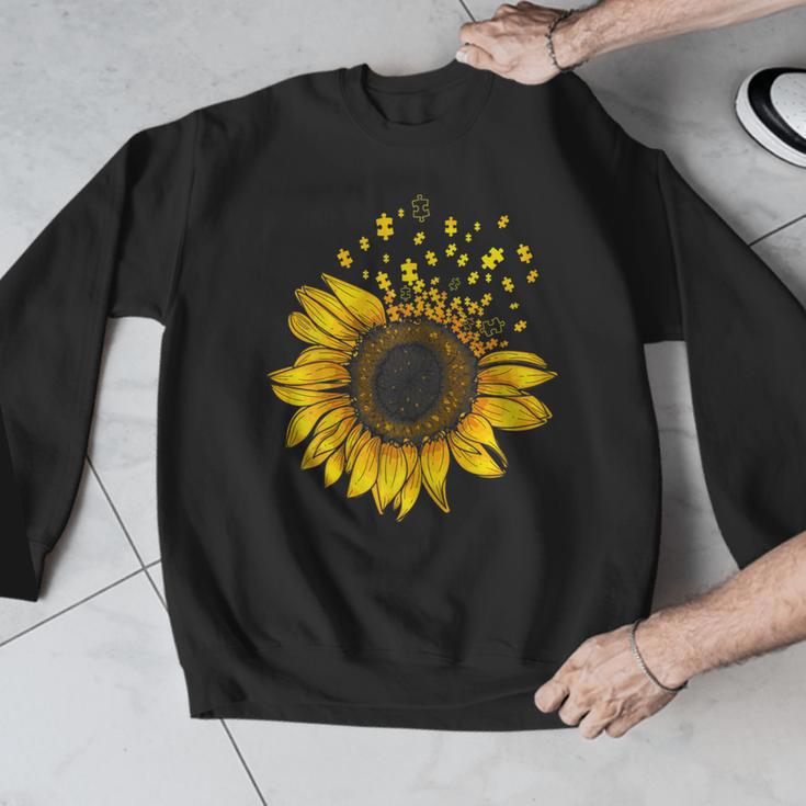 Sunflower Puzzle Pieces Autism Awareness For Mom Teacher For Women Men Graphic Sweatshirt, funny design Sunflower Puzzle Pieces Autism Awareness For Mom Teacher For Women Men Graphic Sweatshirt, funny design
