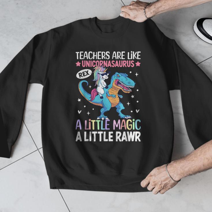 T Rex Dinosaur Unicorn Teachers Are Like Unicornasaurus Rex Men Graphic Sweatshirt, funny design T Rex Dinosaur Unicorn Teachers Are Like Unicornasaurus Rex Men Graphic Sweatshirt, funny design