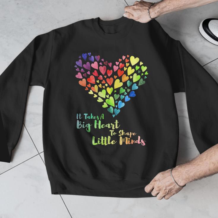 It Takes A Big Heart To Shape Little Minds Teacher Student Men Women Kids Men Graphic Sweatshirt, funny design