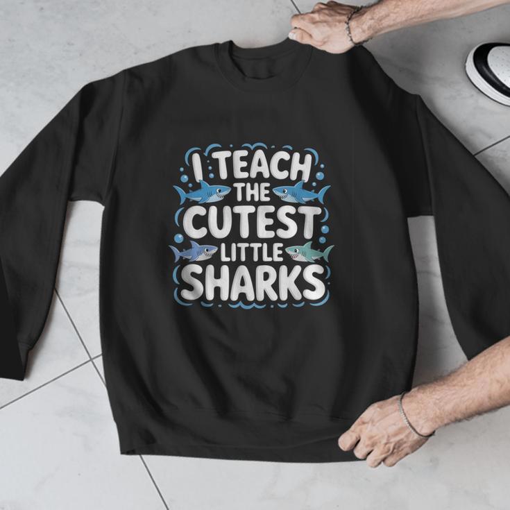 I Teach The Cutest Little Sharks Teacher School Men Graphic Sweatshirt, funny design I Teach The Cutest Little Sharks Teacher School Men Graphic Sweatshirt, funny design