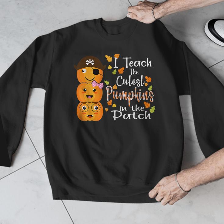I Teach The Cutest Pumpkins Halloween Shirt For Teachers Men Graphic Sweatshirt, funny design