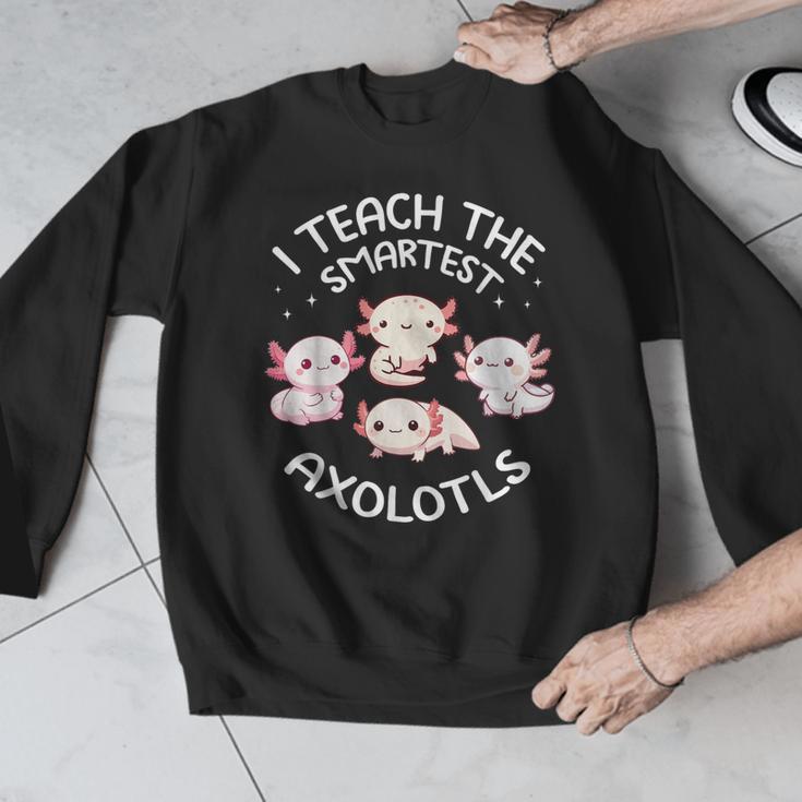 I Teach The Smartest Axolotls Cute Teacher Axolotl Men Graphic Sweatshirt, funny design I Teach The Smartest Axolotls Cute Teacher Axolotl Men Graphic Sweatshirt, funny design
