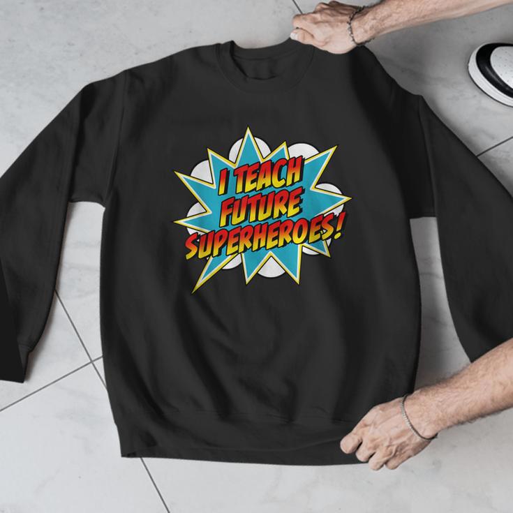 I Teach Superheroes Retro Comic Super Teacher Graphic Men Graphic Sweatshirt, Super Teacher Gifts, funny design I Teach Superheroes Retro Comic Super Teacher Graphic Men Graphic Sweatshirt, Super Teacher Gifts, funny design