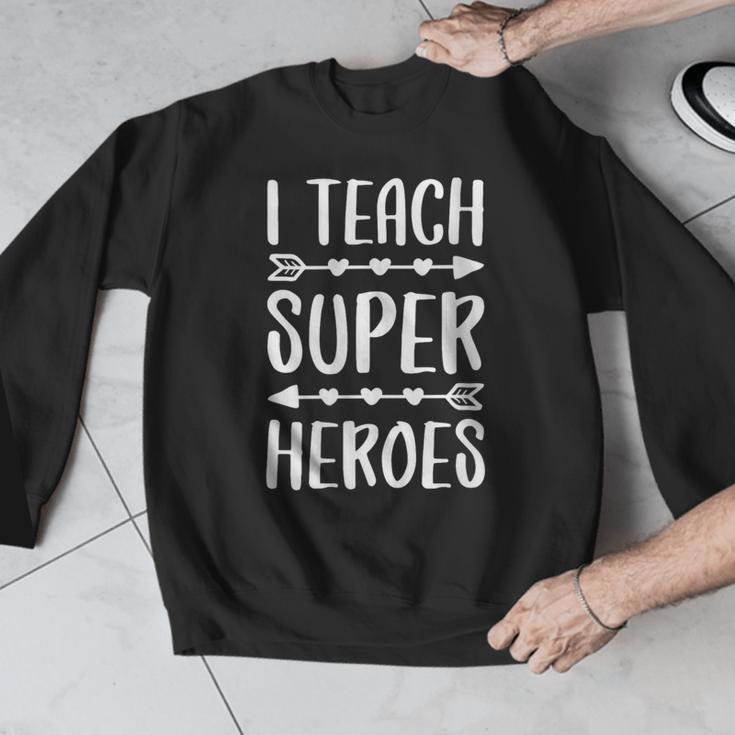 I Teach Superheroes Shirt Men Women School Teacher Men Graphic Sweatshirt, funny design