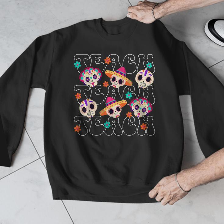 Teach Teacher Dia De Los Muertos Day Of The Dead Sugar Skull Men Graphic Sweatshirt, funny design Teach Teacher Dia De Los Muertos Day Of The Dead Sugar Skull Men Graphic Sweatshirt, funny design