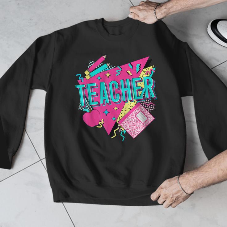 Teacher 90s Retro Colorful Teacher Of The 90s Back To School Men Graphic Sweatshirt, 90s Teacher Gifts, funny design Teacher 90s Retro Colorful Teacher Of The 90s Back To School Men Graphic Sweatshirt, 90s Teacher Gifts, funny design