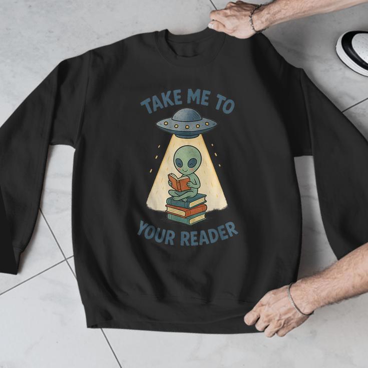 Teacher Alien Books UFO Reading Take Me To Your Reader Men Graphic Sweatshirt, funny design Teacher Alien Books UFO Reading Take Me To Your Reader Men Graphic Sweatshirt, funny design