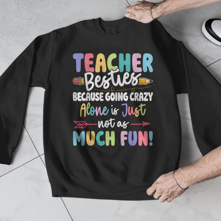 Teacher Besties Matching Teacher Besties Men Graphic Sweatshirt, funny design
