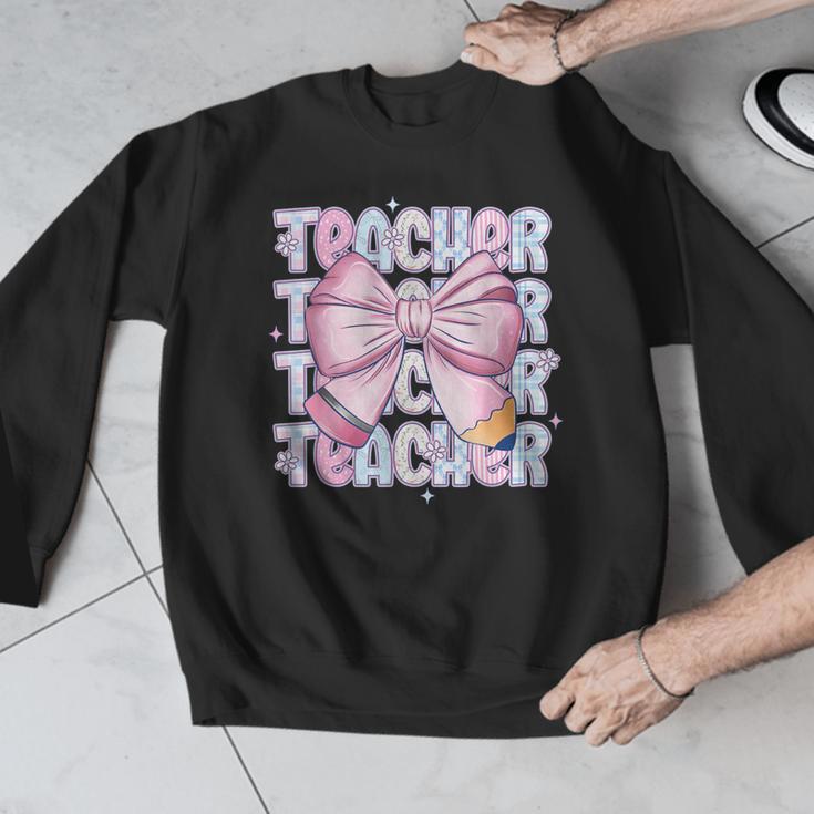 Teacher Bow Pencil Flowers Teacher Back To School Men Graphic Sweatshirt, funny design Teacher Bow Pencil Flowers Teacher Back To School Men Graphic Sweatshirt, funny design