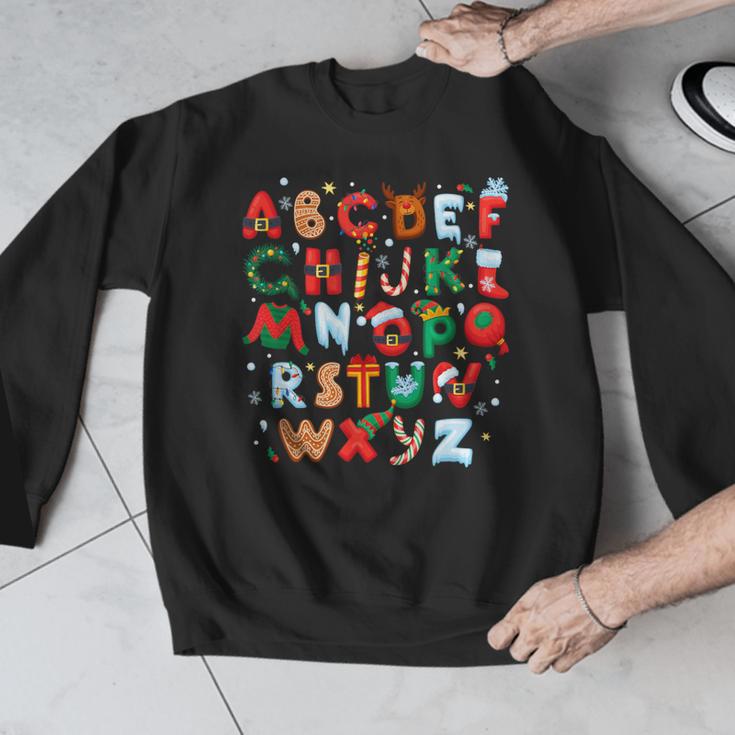 Teacher Christmas Alphabet Back To School Holiday Learning Men Graphic Sweatshirt, funny design Teacher Christmas Alphabet Back To School Holiday Learning Men Graphic Sweatshirt, funny design