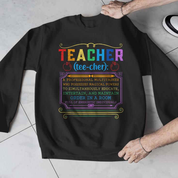 Teacher Definition Teaching School Teacher Men Graphic Sweatshirt, funny design Teacher Definition Teaching School Teacher Men Graphic Sweatshirt, funny design