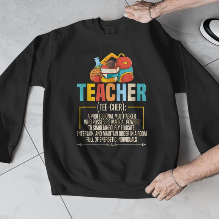 Teacher Definition Teaching School Teacher Men Women Men Graphic Sweatshirt, funny design Teacher Definition Teaching School Teacher Men Women Men Graphic Sweatshirt, funny design