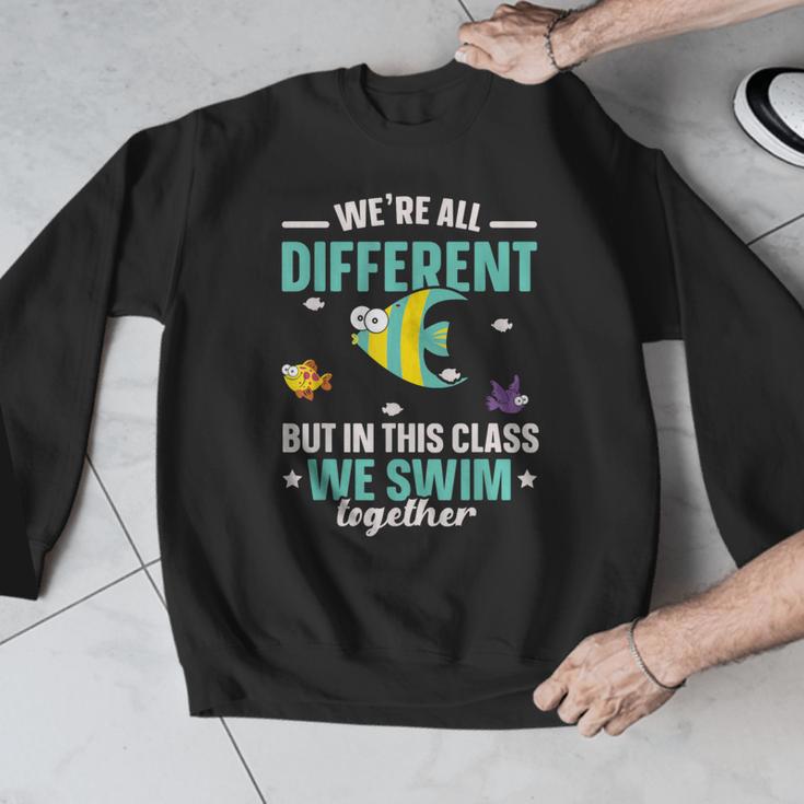 Teacher We All Different But In This Class We Swim Together Men Graphic Sweatshirt, funny design Teacher We All Different But In This Class We Swim Together Men Graphic Sweatshirt, funny design