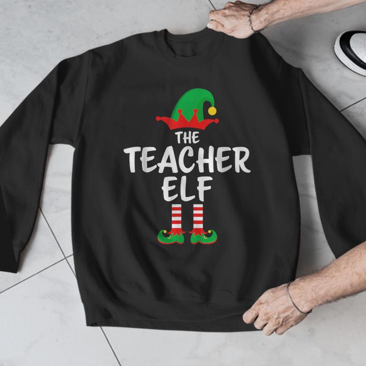 The Teacher Elf Matching Family Christmas Men Graphic Sweatshirt, funny design