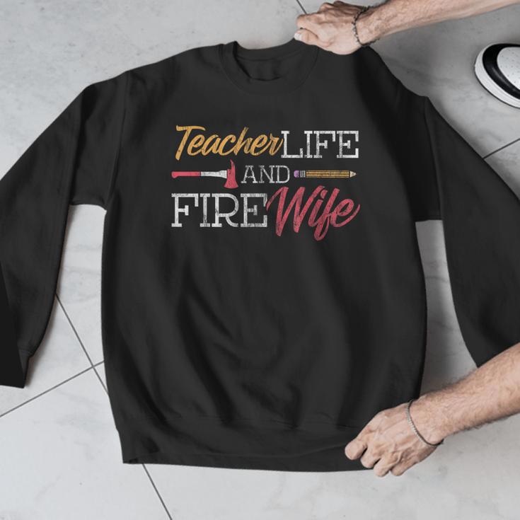 Teacher And Firefighter Wife Shirt Teacher Life Fire Wife Men Graphic Sweatshirt, funny design Teacher And Firefighter Wife Shirt Teacher Life Fire Wife Men Graphic Sweatshirt, funny design