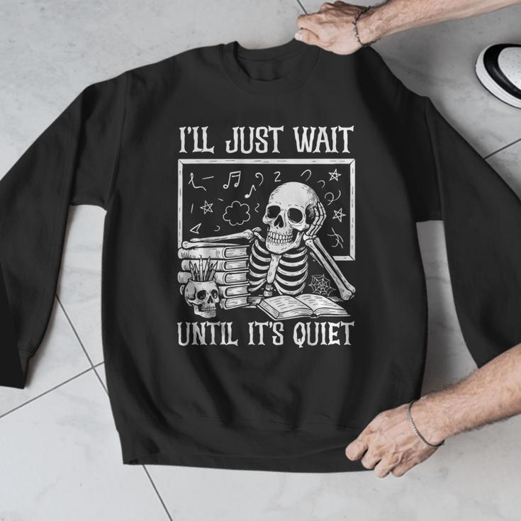 Teacher Halloween Shirt I'Ll Just Wait Until It's Quiet Men Graphic Sweatshirt, funny design Teacher Halloween Shirt I'Ll Just Wait Until It's Quiet Men Graphic Sweatshirt, funny design