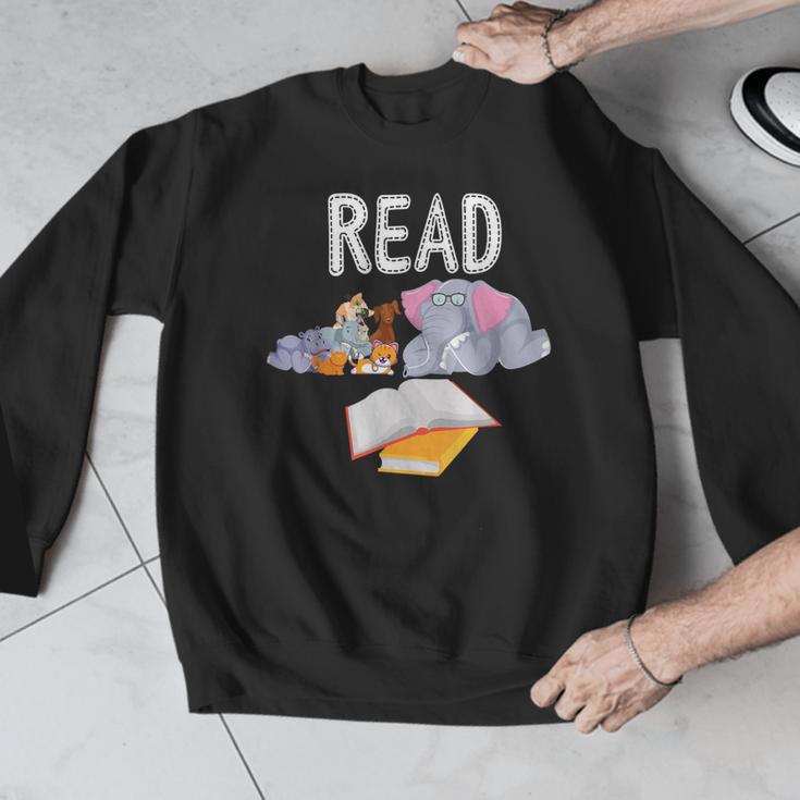 Teacher Library Read Book Club Piggie Elephant Pigeons Men Women Kids Men Graphic Sweatshirt, funny design