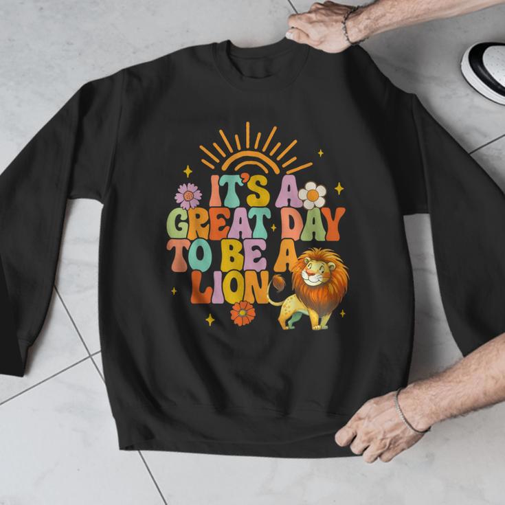 Teacher Life Back To School It's A Great A Day To Be A Lion Men Graphic Sweatshirt, funny design Teacher Life Back To School It's A Great A Day To Be A Lion Men Graphic Sweatshirt, funny design