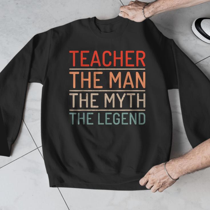 Teacher The Man The Myth The Legend School Holiday Teacher Men Graphic Sweatshirt, funny design