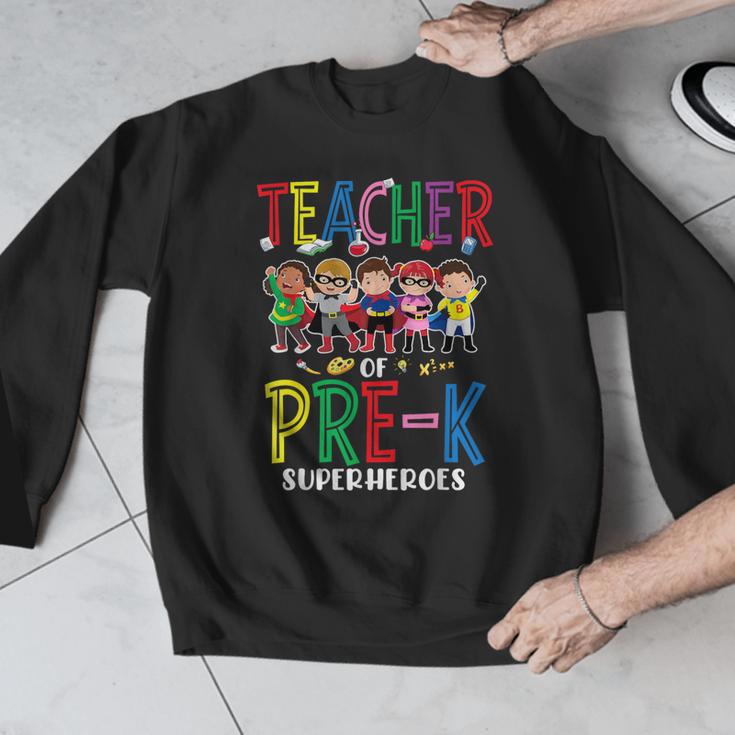 Teacher Of Pre K Superheroes Teacher New School Year Men Women Men Graphic Sweatshirt, funny design Teacher Of Pre K Superheroes Teacher New School Year Men Women Men Graphic Sweatshirt, funny design