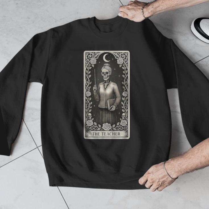 The Teacher Skeleton Tarot Card Men Graphic Sweatshirt, funny design The Teacher Skeleton Tarot Card Men Graphic Sweatshirt, funny design