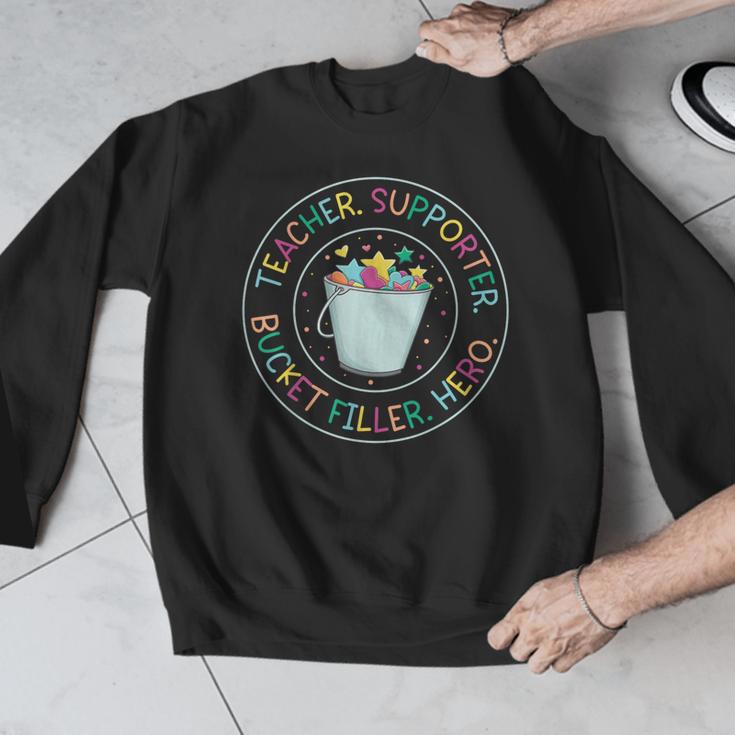 Teacher Supporter Bucket Filler Hero Men Graphic Sweatshirt, funny design Teacher Supporter Bucket Filler Hero Men Graphic Sweatshirt, funny design