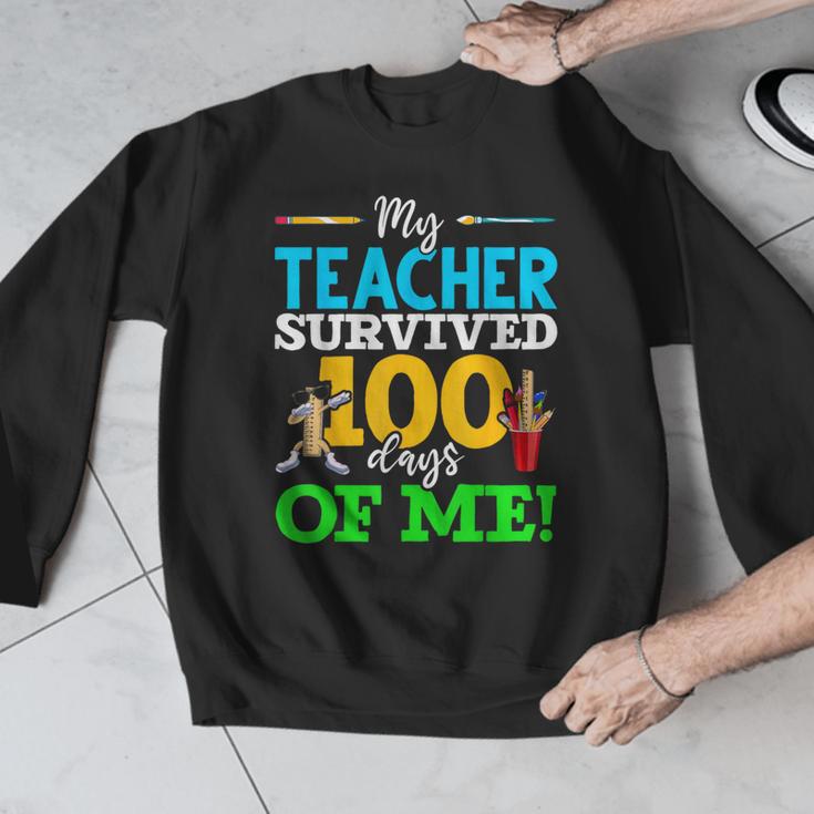 My Teacher Survived 100 Days Of Me Dab 100 Days Of School For Men Women Kids Men Graphic Sweatshirt, funny design My Teacher Survived 100 Days Of Me Dab 100 Days Of School For Men Women Kids Men Graphic Sweatshirt, funny design