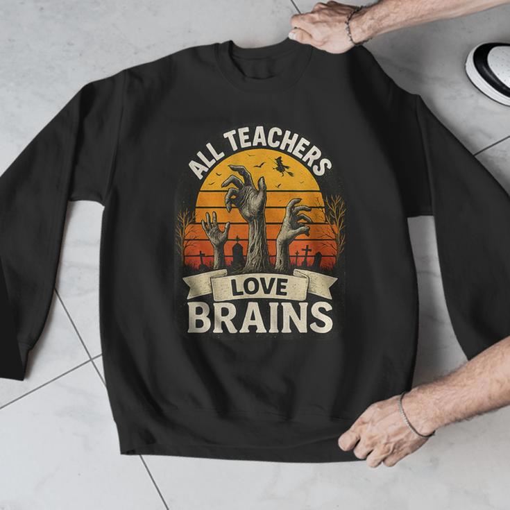 Teacher All Teachers Love Brains Halloween Men Graphic Sweatshirt, funny design Teacher All Teachers Love Brains Halloween Men Graphic Sweatshirt, funny design