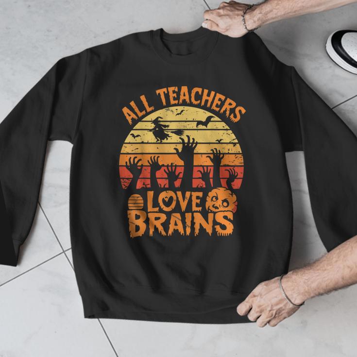 All Teachers Love Brains Teachers Halloween Teacher Men Graphic Sweatshirt, funny design All Teachers Love Brains Teachers Halloween Teacher Men Graphic Sweatshirt, funny design