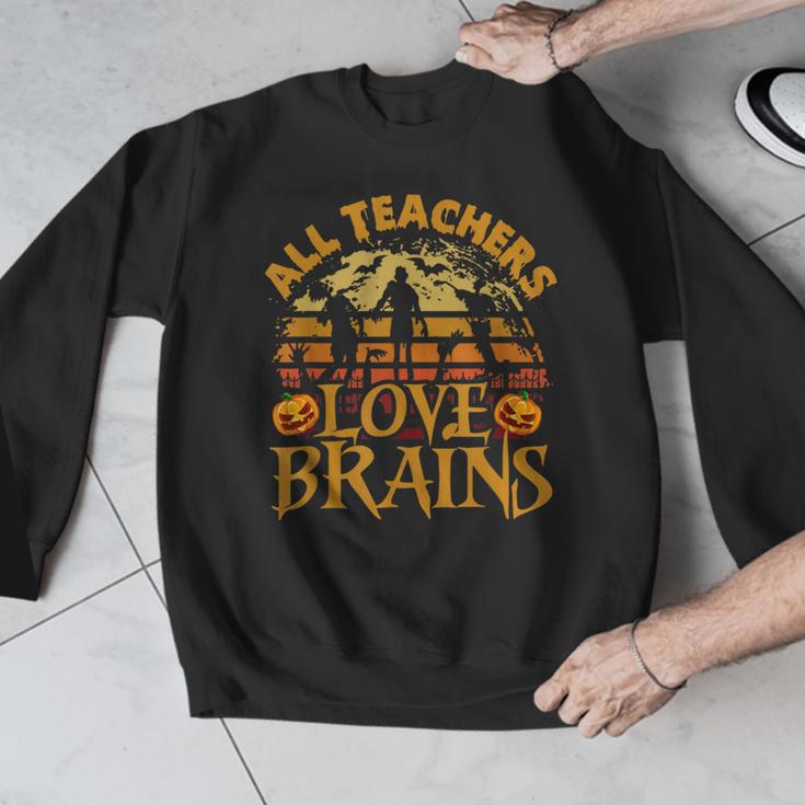All Teachers Love Brains School Halloween Costume Men Graphic Sweatshirt, funny design All Teachers Love Brains School Halloween Costume Men Graphic Sweatshirt, funny design
