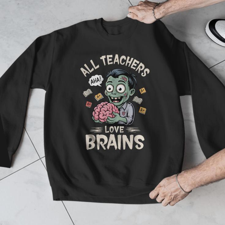 Teachers Love Brains Tee-Shirt Men Women Halloween Teacher Men Graphic Sweatshirt, funny design Teachers Love Brains Tee-Shirt Men Women Halloween Teacher Men Graphic Sweatshirt, funny design
