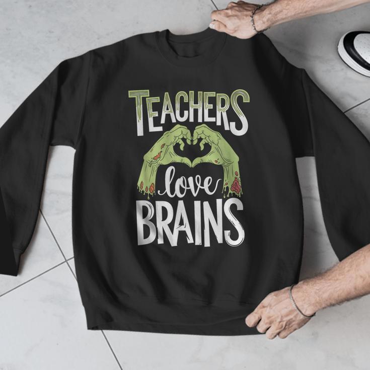 Teachers Love Zombie Teacher Halloween Fun Men Graphic Sweatshirt, funny design
