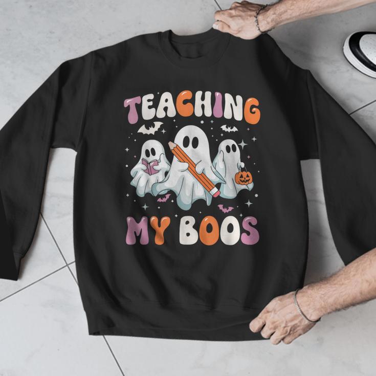 Teaching My Boos Teacher Cute Ghost Teacher Halloween Men Graphic Sweatshirt, funny design Teaching My Boos Teacher Cute Ghost Teacher Halloween Men Graphic Sweatshirt, funny design