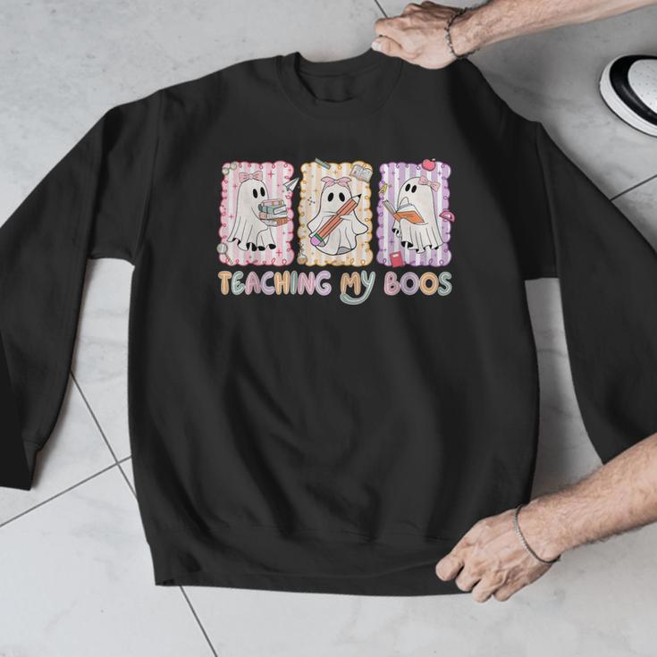 Teaching Is My Boos Teacher Ghost Halloween Women Girls Men Graphic Sweatshirt, funny design Teaching Is My Boos Teacher Ghost Halloween Women Girls Men Graphic Sweatshirt, funny design