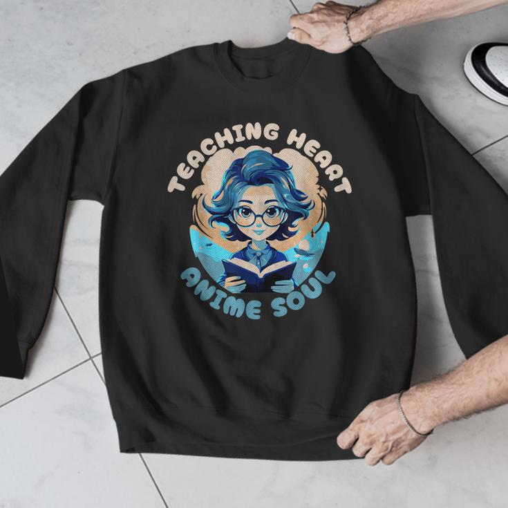 Teaching Heart Anime Soul Teacher Otaku Manga Men Graphic Sweatshirt, funny design