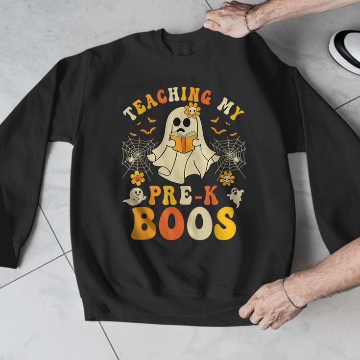 Teaching My Pre-K Boos Crew Teachers Halloween Ghost Men Graphic Sweatshirt, funny design Teaching My Pre-K Boos Crew Teachers Halloween Ghost Men Graphic Sweatshirt, funny design