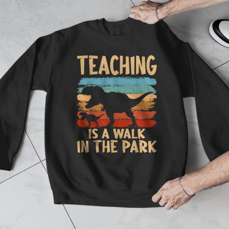Teaching Is a Walk In Park Dinosaur Teacher Men Graphic Sweatshirt, funny design Teaching Is a Walk In Park Dinosaur Teacher Men Graphic Sweatshirt, funny design
