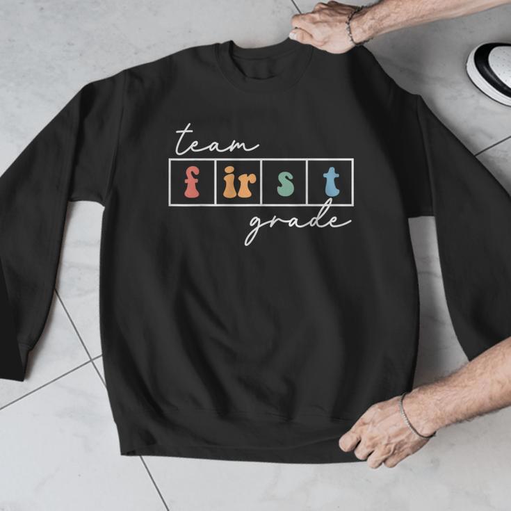 Team First Grade Back To School 1st Grade Teacher Kids Cute Men Graphic Sweatshirt, First Grade Teacher Gifts, funny design Team First Grade Back To School 1st Grade Teacher Kids Cute Men Graphic Sweatshirt, First Grade Teacher Gifts, funny design
