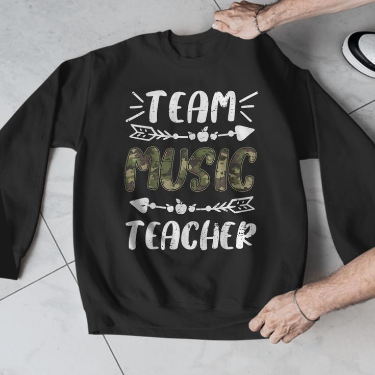 Team Music Teacher Camo Teacher Student Back To School Men Graphic Sweatshirt, funny design Team Music Teacher Camo Teacher Student Back To School Men Graphic Sweatshirt, funny design