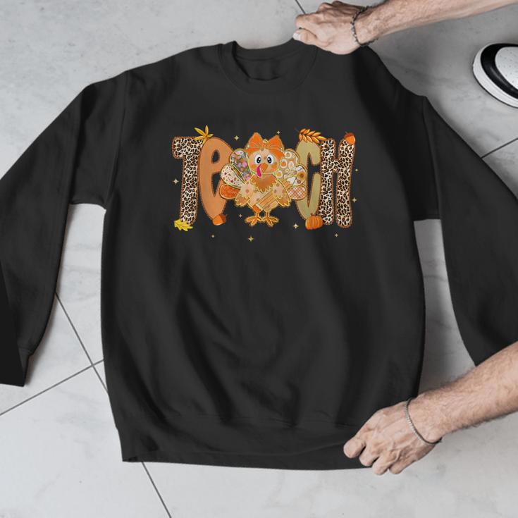 Thanksgiving Turkey Teach Thankful Teacher Girly Bow Women Men Graphic Sweatshirt, funny design Thanksgiving Turkey Teach Thankful Teacher Girly Bow Women Men Graphic Sweatshirt, funny design