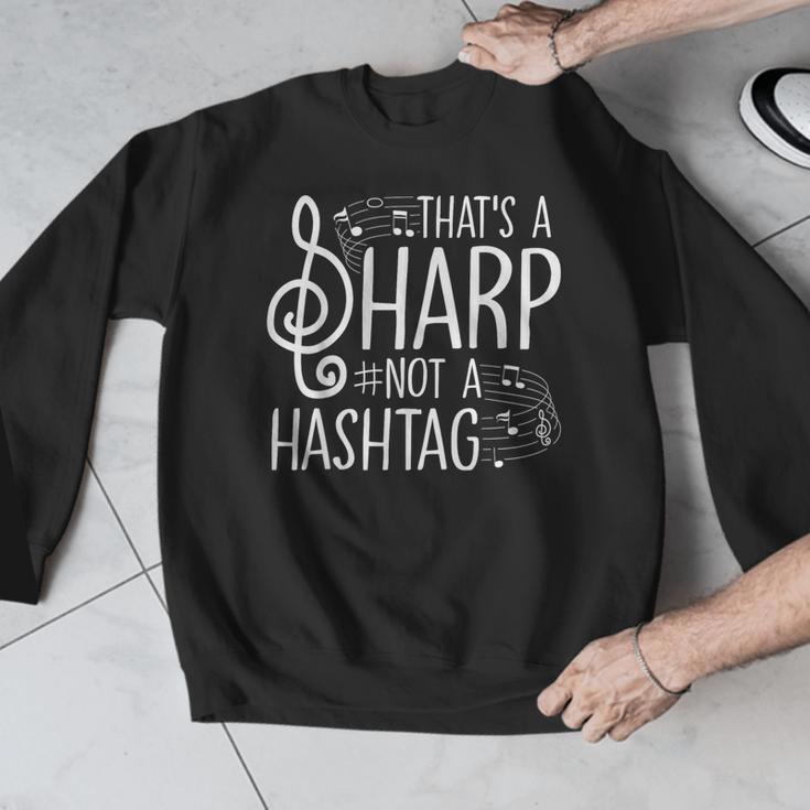 That's a Sharp Not a Hashtag Music Teacher Musicians Men Graphic Sweatshirt, funny design