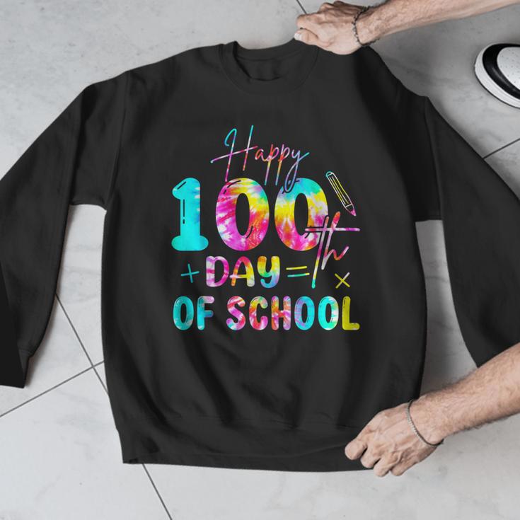 Tie Dye Happy 100th Day Of School Teacher Student 100 Days Men Graphic Sweatshirt, funny design Tie Dye Happy 100th Day Of School Teacher Student 100 Days Men Graphic Sweatshirt, funny design