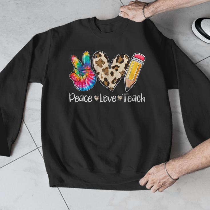 Tie Dye Hippie Peace Love Teach Teacher Appreciation Men Graphic Sweatshirt, funny design Tie Dye Hippie Peace Love Teach Teacher Appreciation Men Graphic Sweatshirt, funny design