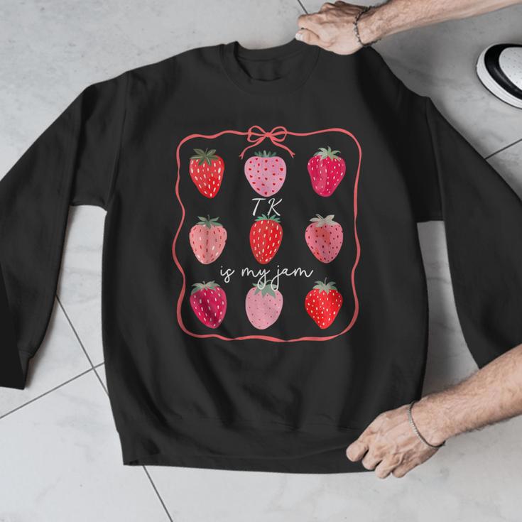 TK Is My Jam Transitional Kindergarten TK Teacher Strawberry Men Graphic Sweatshirt, funny design