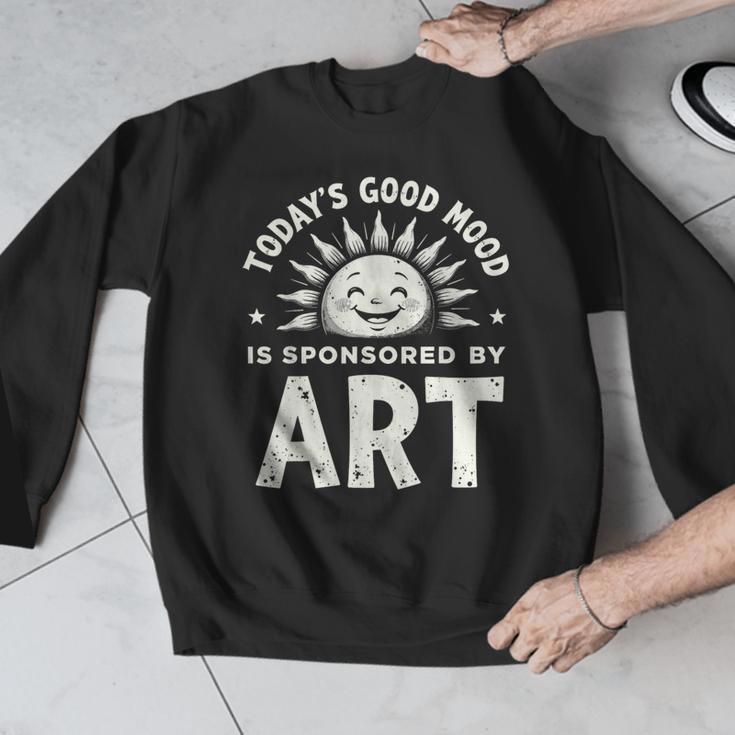 Today’s Good Mood Is Sponsored By Art Teacher Sun Tee Men Graphic Sweatshirt, funny design Today’s Good Mood Is Sponsored By Art Teacher Sun Tee Men Graphic Sweatshirt, funny design