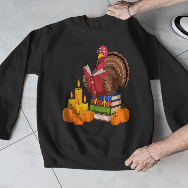 Turkey Reading Books Fall Thanksgiving Teacher Book Men Graphic Sweatshirt, funny design Turkey Reading Books Fall Thanksgiving Teacher Book Men Graphic Sweatshirt, funny design