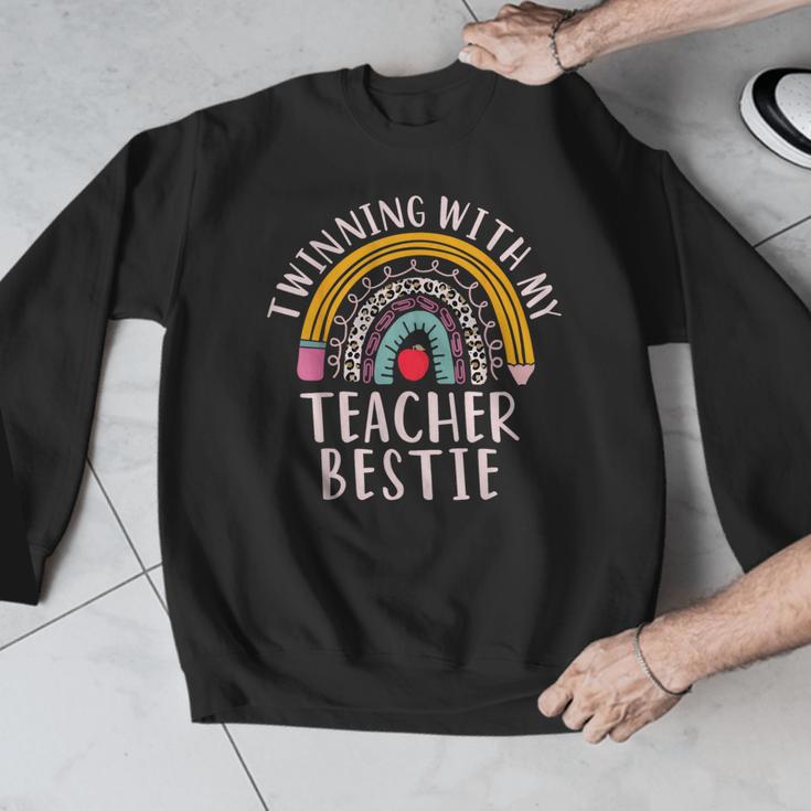 Twinning With My Teacher Bestie Spirit Week Girls Day Kids Men Graphic Sweatshirt, funny design Twinning With My Teacher Bestie Spirit Week Girls Day Kids Men Graphic Sweatshirt, funny design